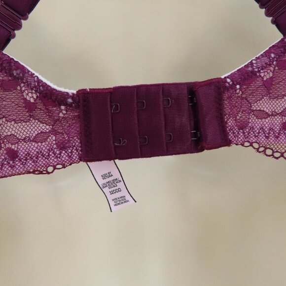 Victorias Secret 32DDD Body By Victoria Unlined Demi Underwire Purple Lace Bra - Picture 7 of 15